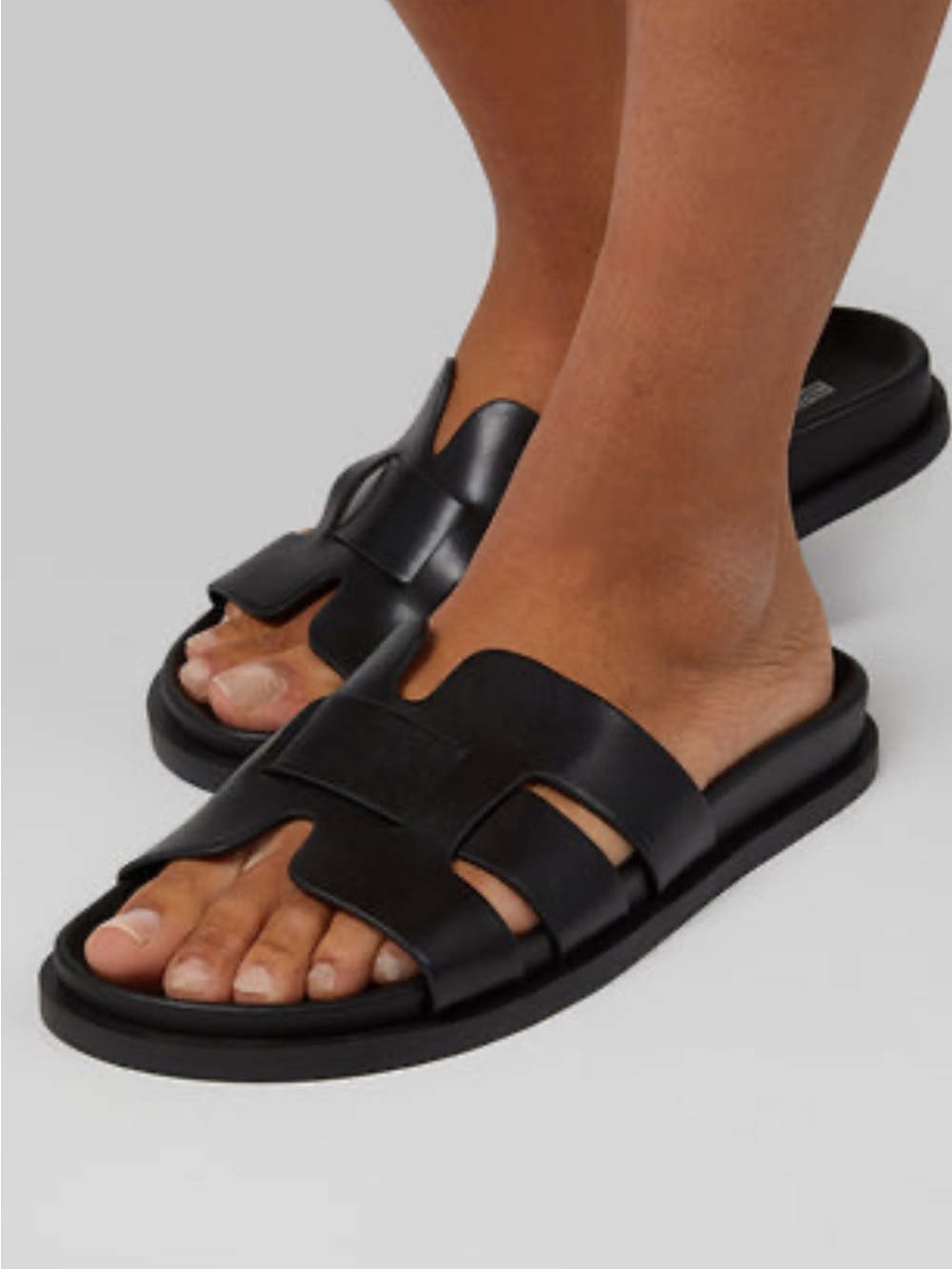 32 Degrees Black Women's  Slide Sandals